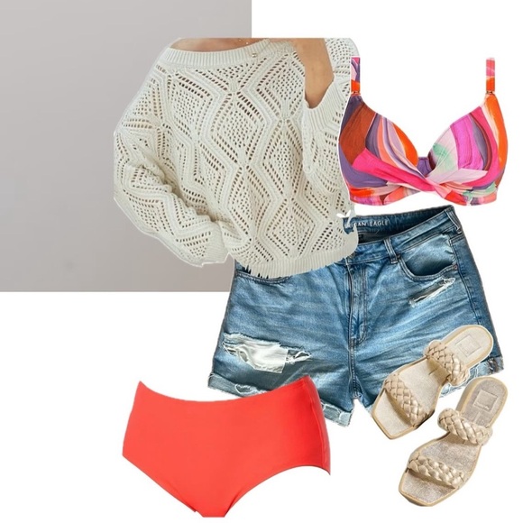 Old Navy open Stitch Boat Neck Sweater - Picture 5 of 7